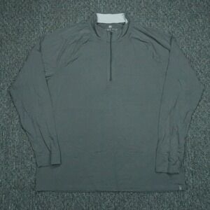Free Fly Pullover Mens XXL Gray Quarter Zip Performance Bamboo Long Sleeve‎